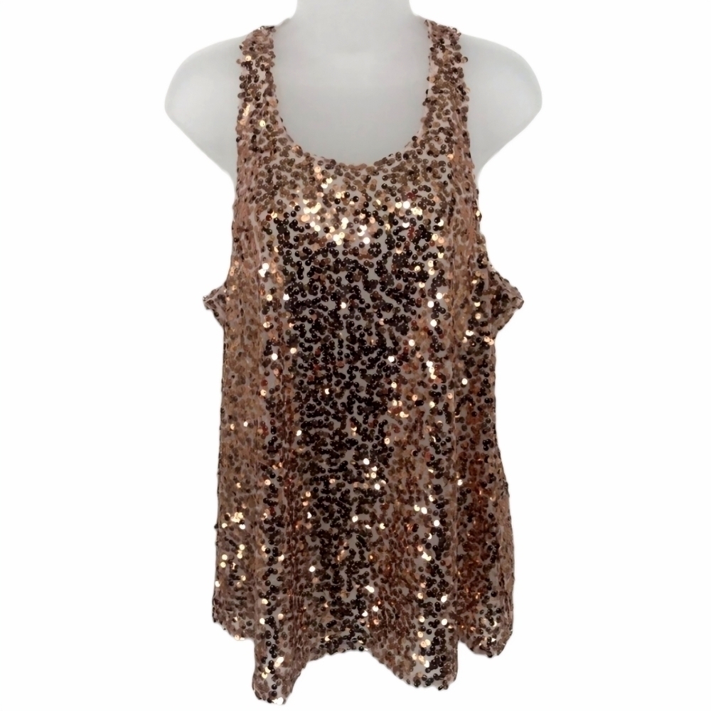 Intimately Free People Sequin Tank Top Lace Straps